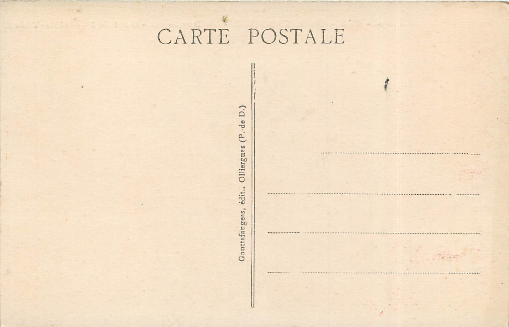 CPA La Bourboule La Dordogne Quai de l'Hotel-de-Ville — Rückseite