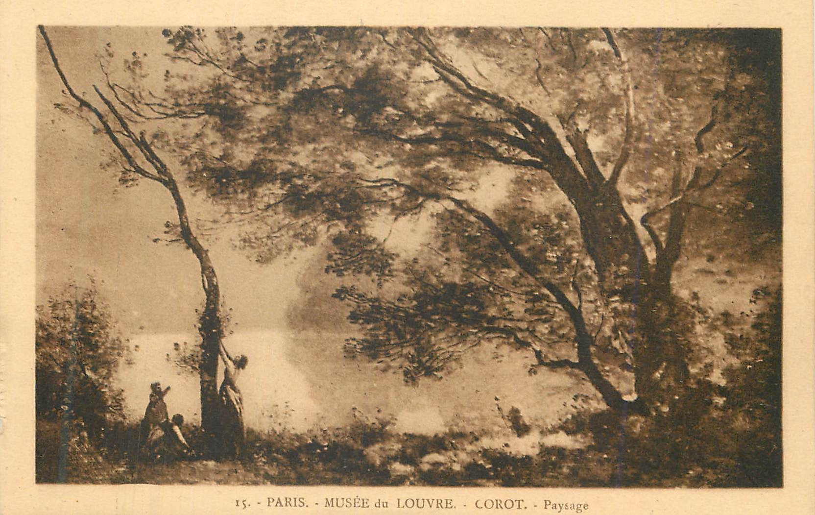 CPA Paris Musee du Louvre Corot Paysage