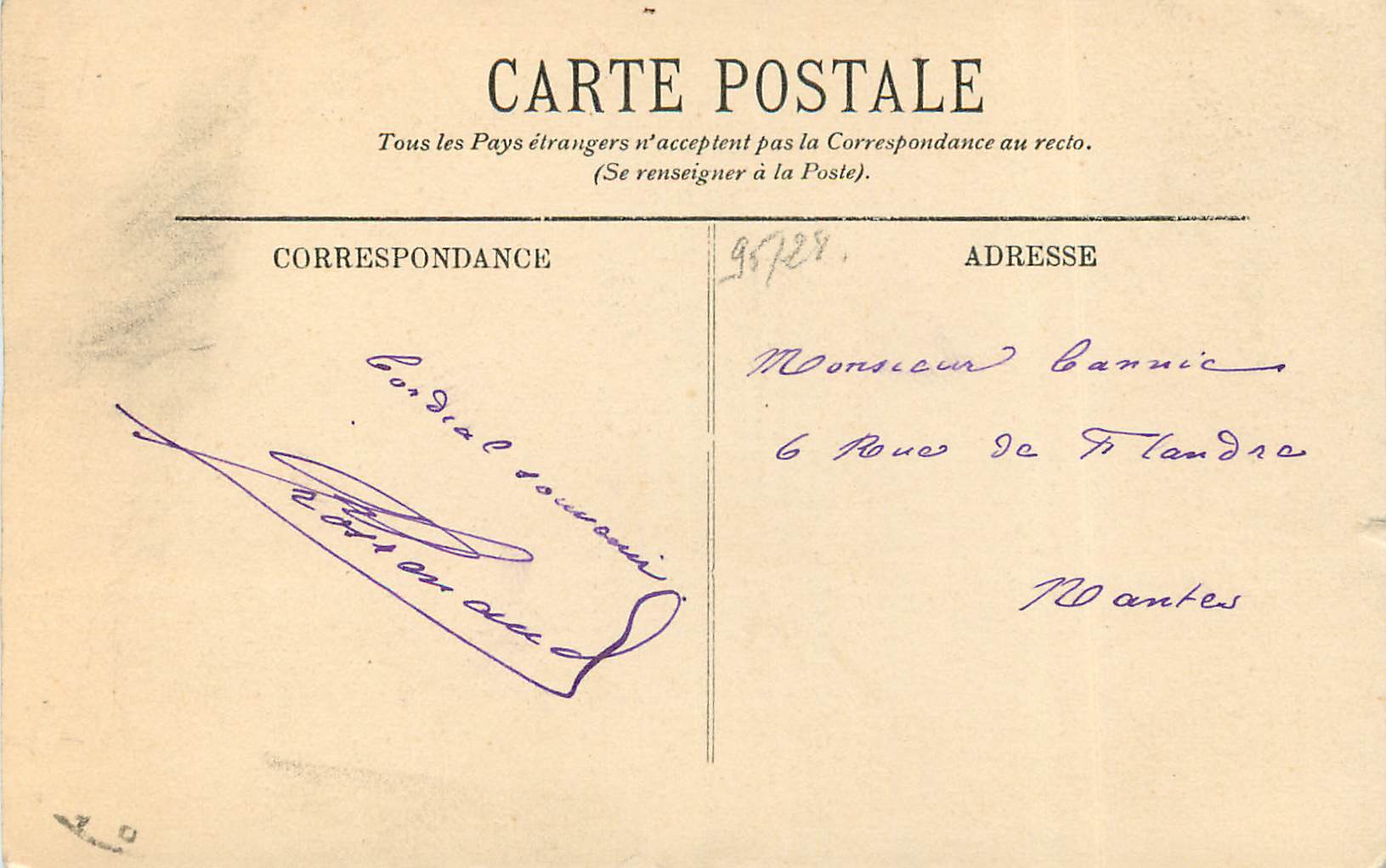 CPA Besancon La Vallee de la Malate — Rückseite