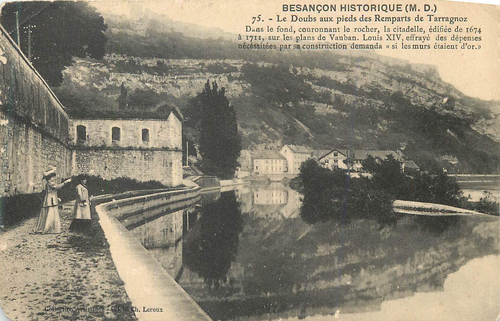 CPA Besancon Historique Le Doubs aux pieds des Remparts de Tarragnoz