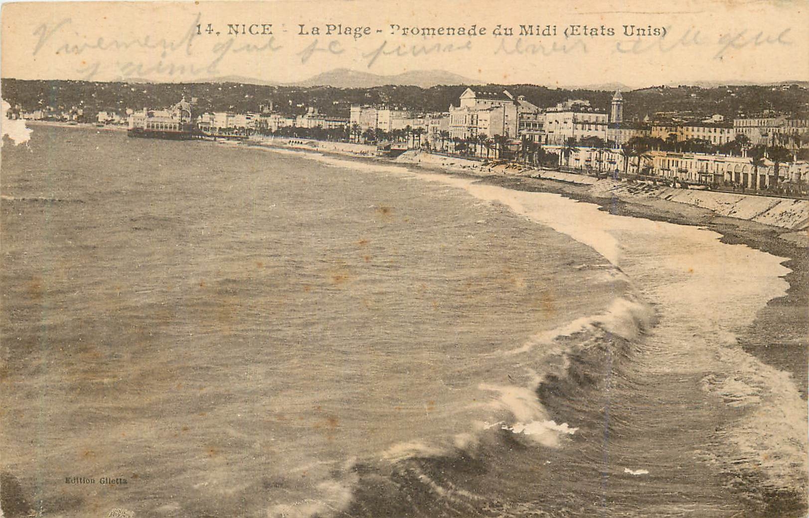 CPA Nice La Plage Promenade du Midi (Etats-Unis)
