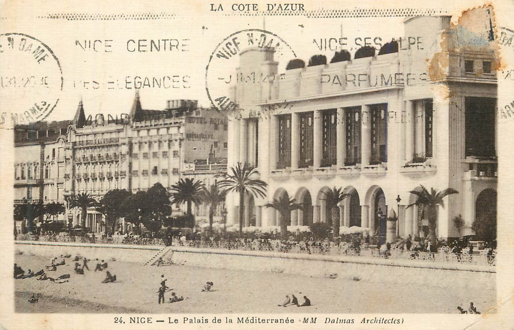 CPA Nice Le Palais la Mediterranee