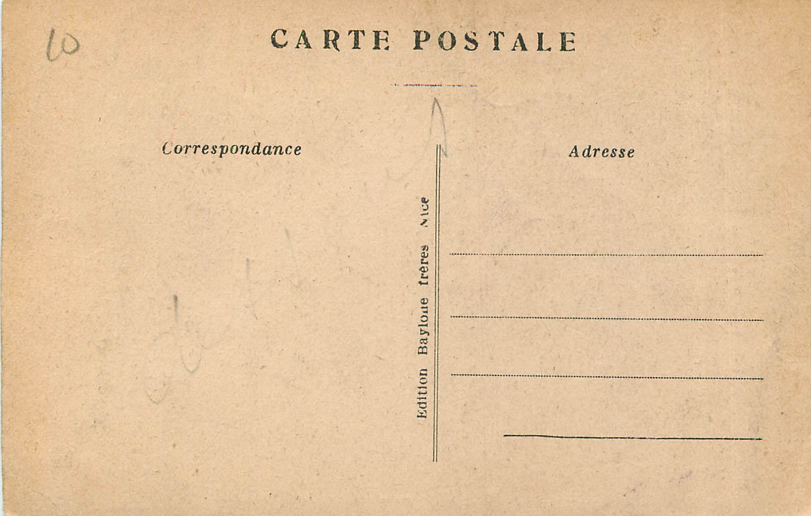 CPA Nice Jardin Alber Ier Centenaire et Jetee-Promenade — Verso