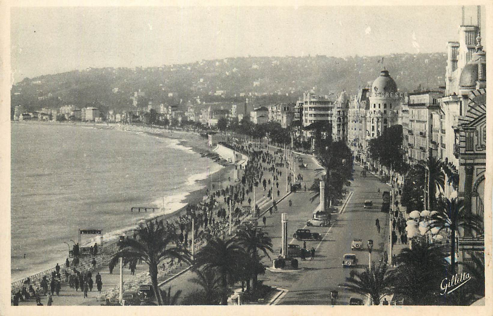 CPA Nice Les Hotels sur la Promenade des Anglais