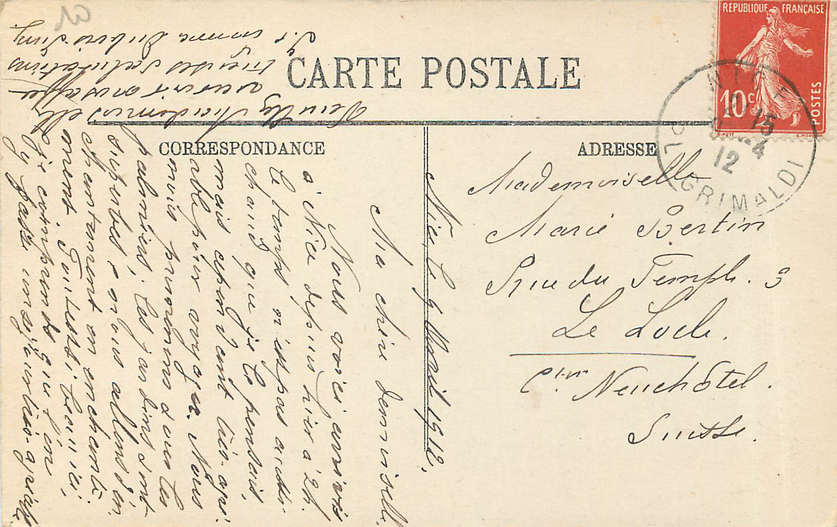 CPA Nice Le Quai du Midi ou des Ponchettes — Verso