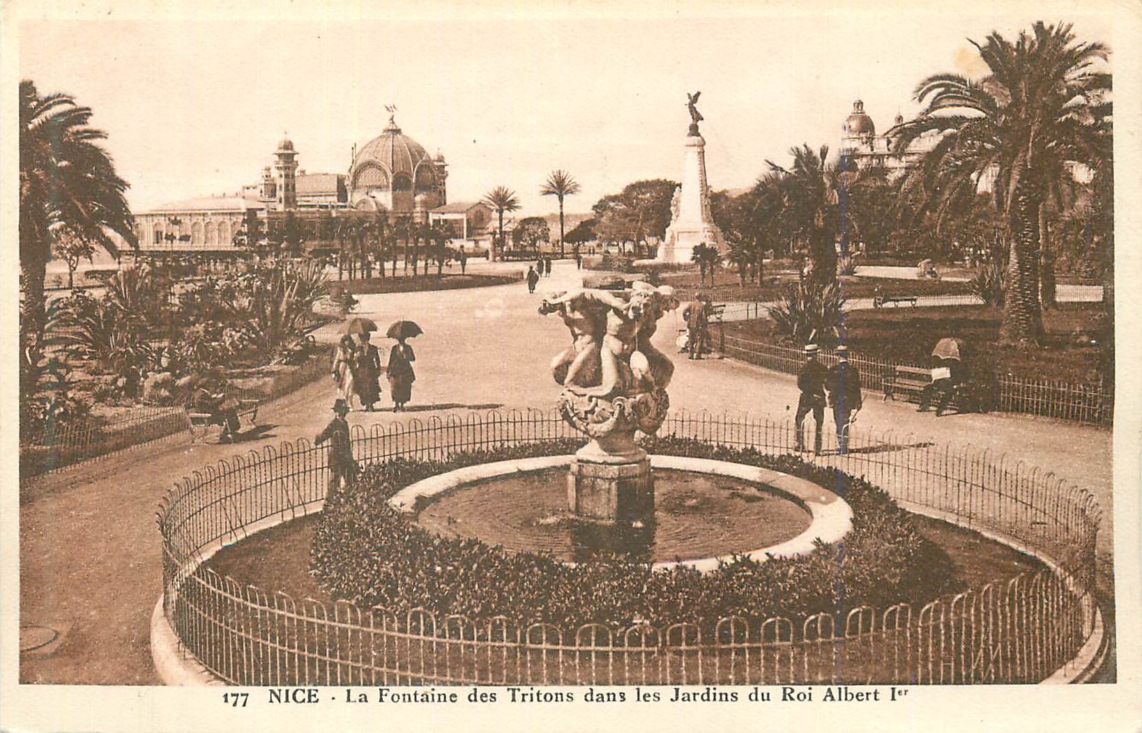 CPA Nice La Fontaine des Tritons dans les Jardins du Roi Alber Ier