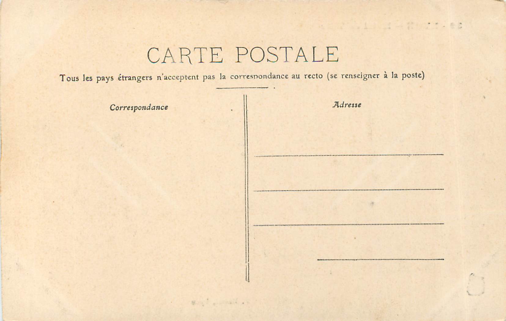 CPA Lyon Hotel de Ville — Verso