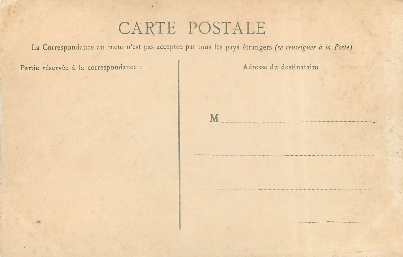 CPA Caen La Place Saint-Sauveur — Verso