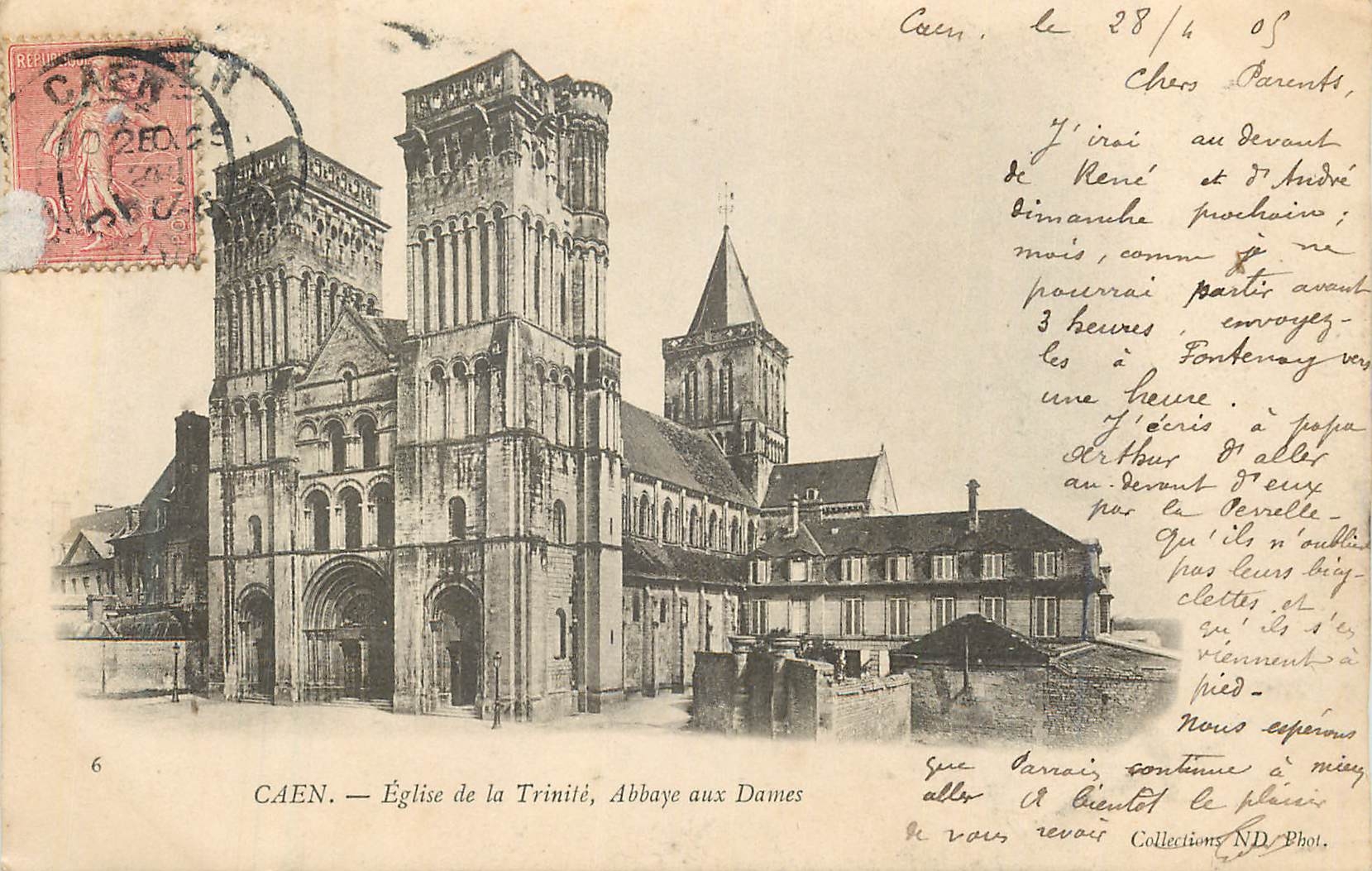 CPA Caen Eglise de la Trinite Abbaye aux Dames (carte 1900)
