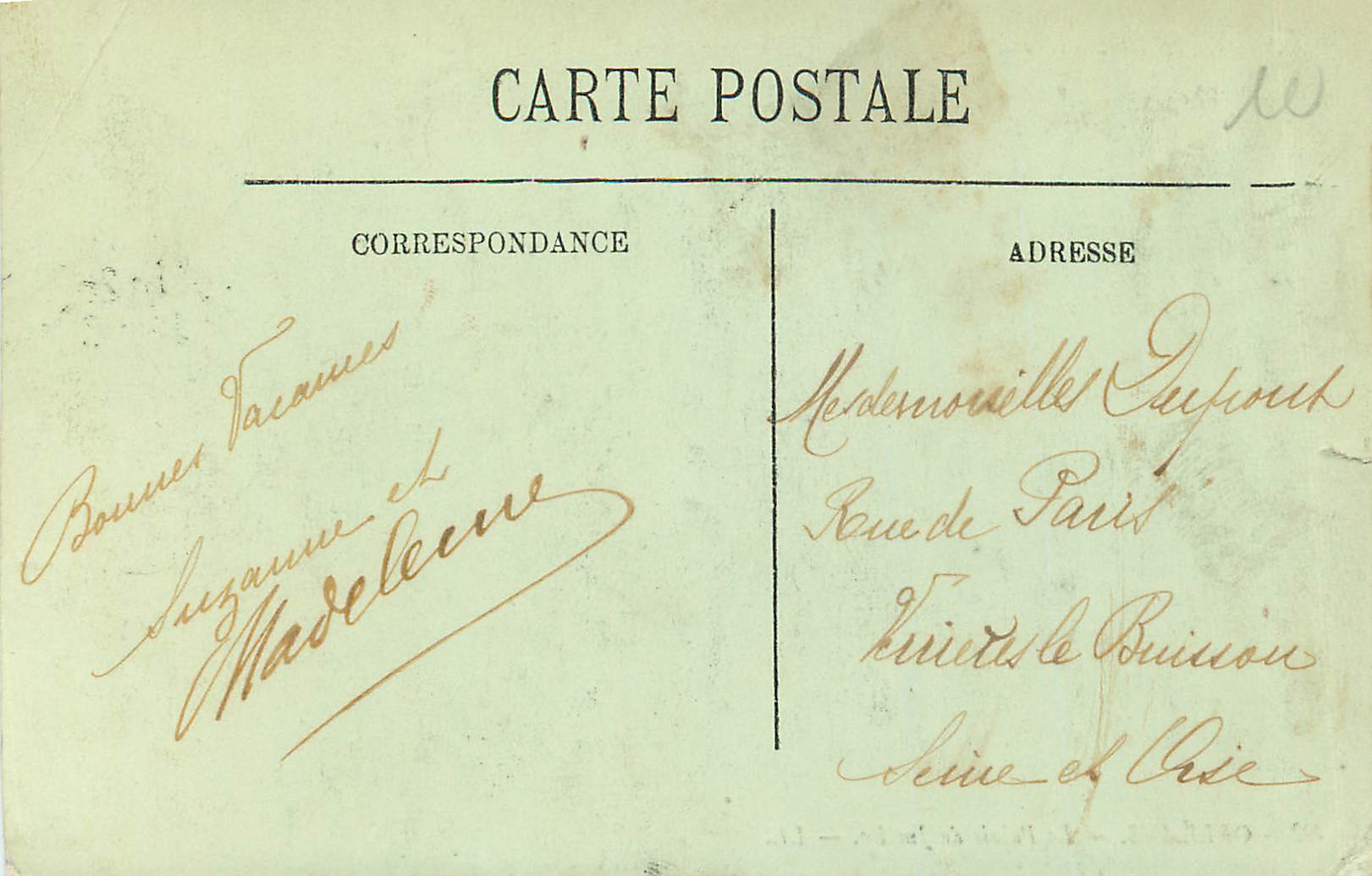CPA Orleans Le Palais de Justice — Verso