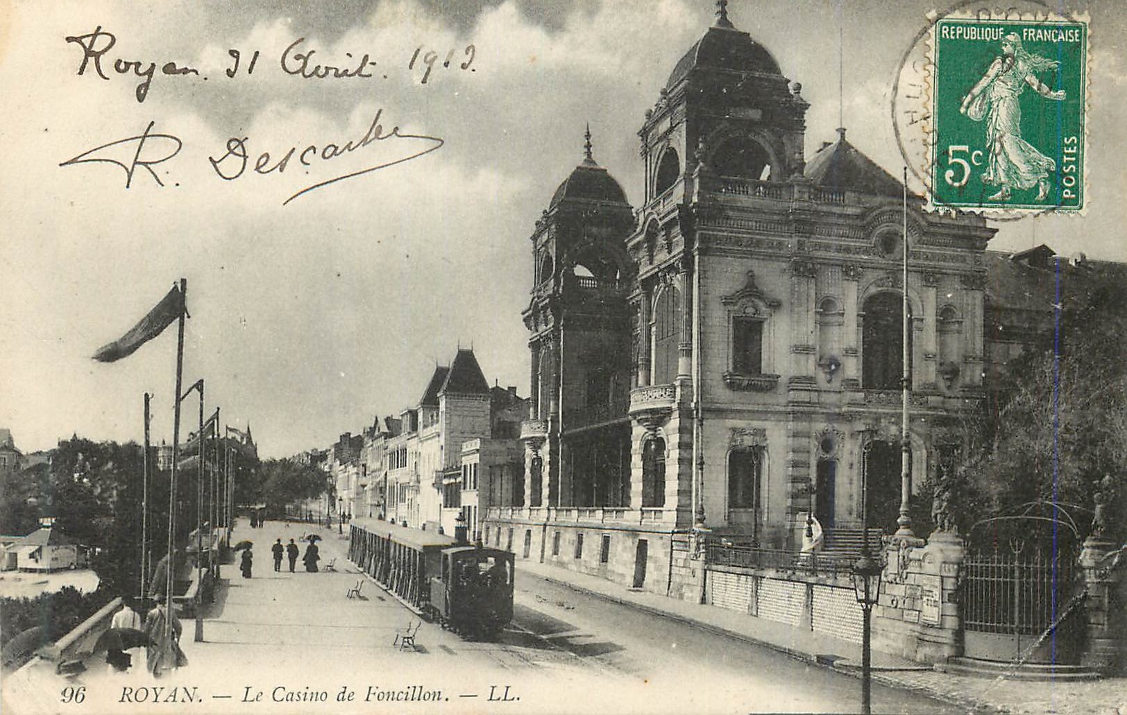 CPA Royan Le Casino de Foncillon Tramway