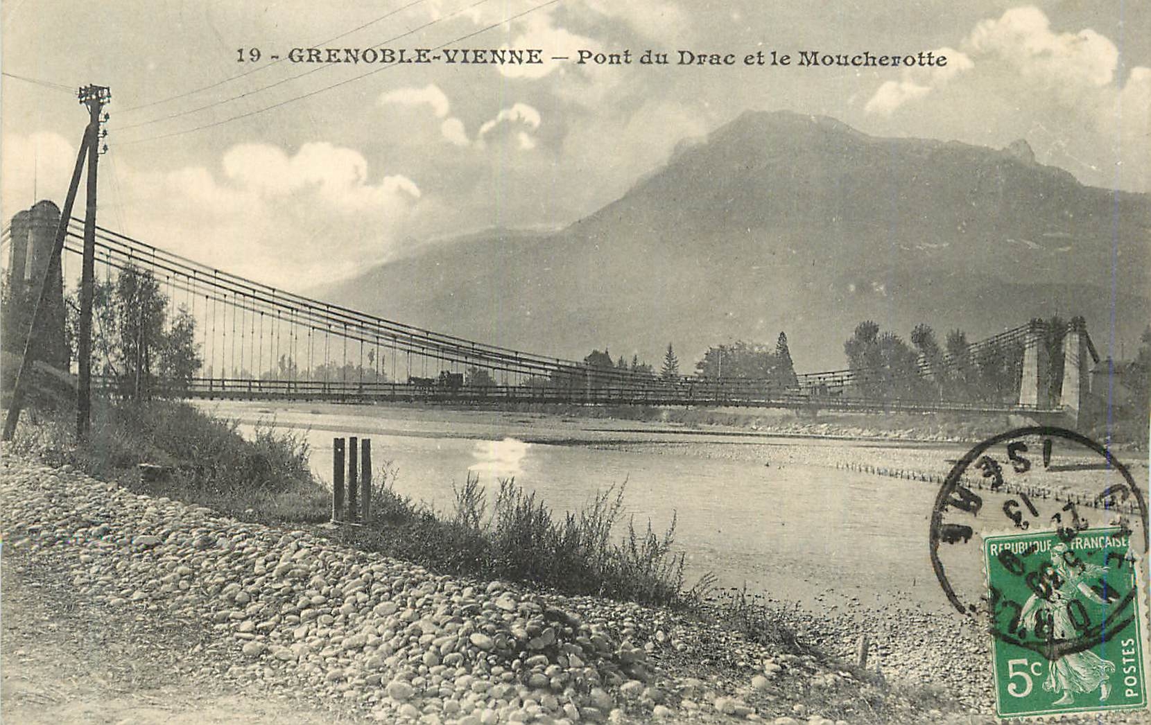 CPA Grenoble-Vienne Pont du Drac et le Moucherotte