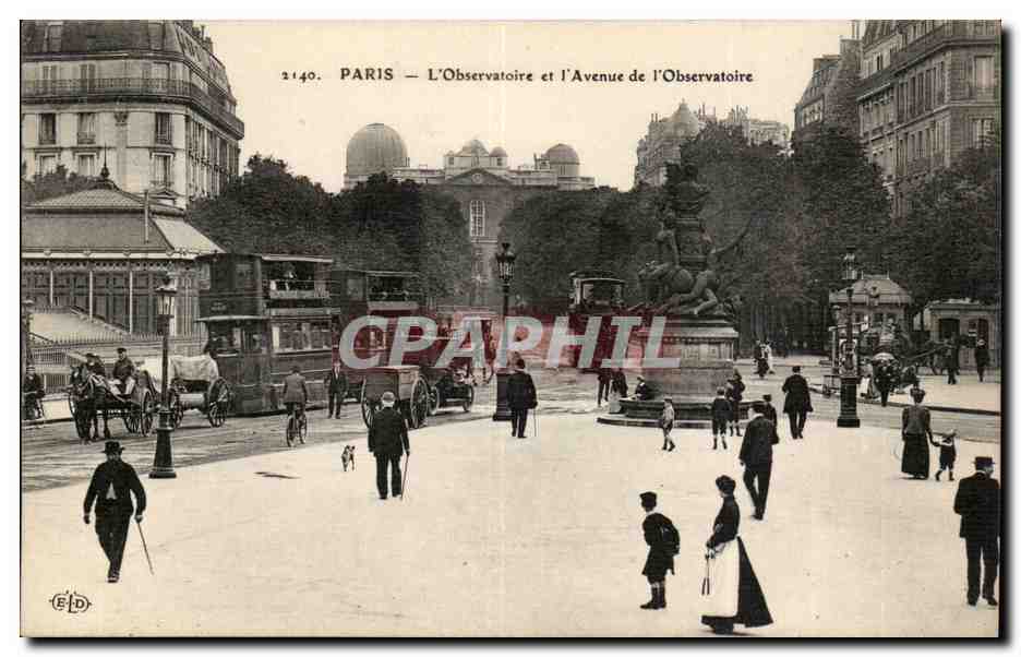 Paris — L'Observatoire et l'Avenue de l'Observatoire — Éditeur ELD, n° 2140