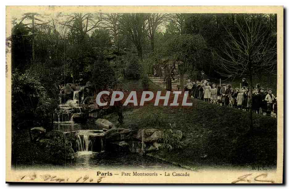 PAriS (14) CPA Parc Montsouris la cascade (enfants)
