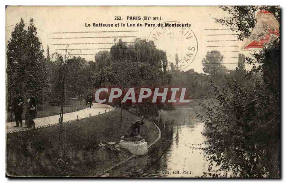 PAriS (14) CPA la batteuse et le parc Montsouris
