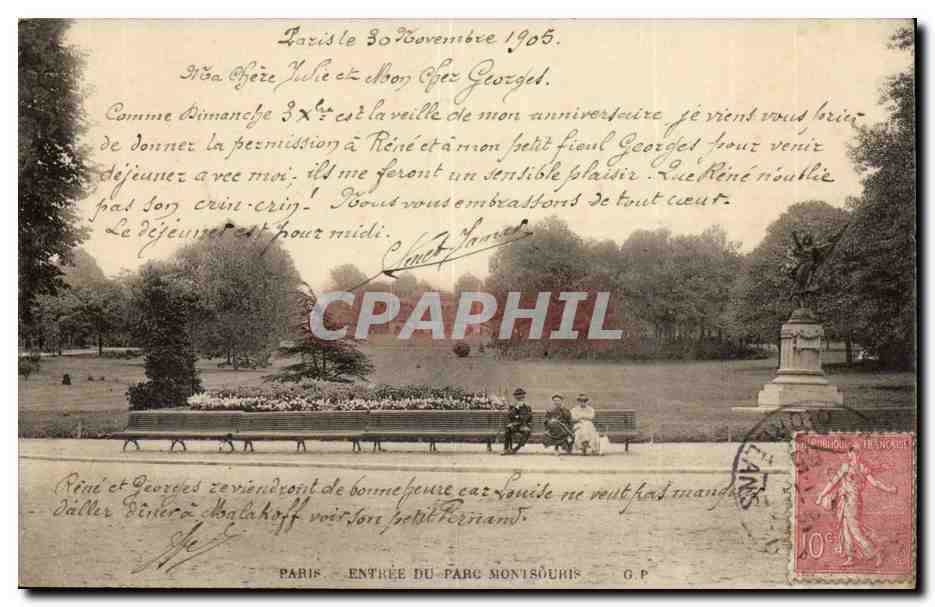 PAriS (14) CPA Entree du parc Montsouris 