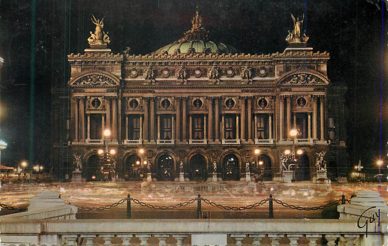 CPM Paris et ses Merveilles Le theatre de l Opera vu de nuit 