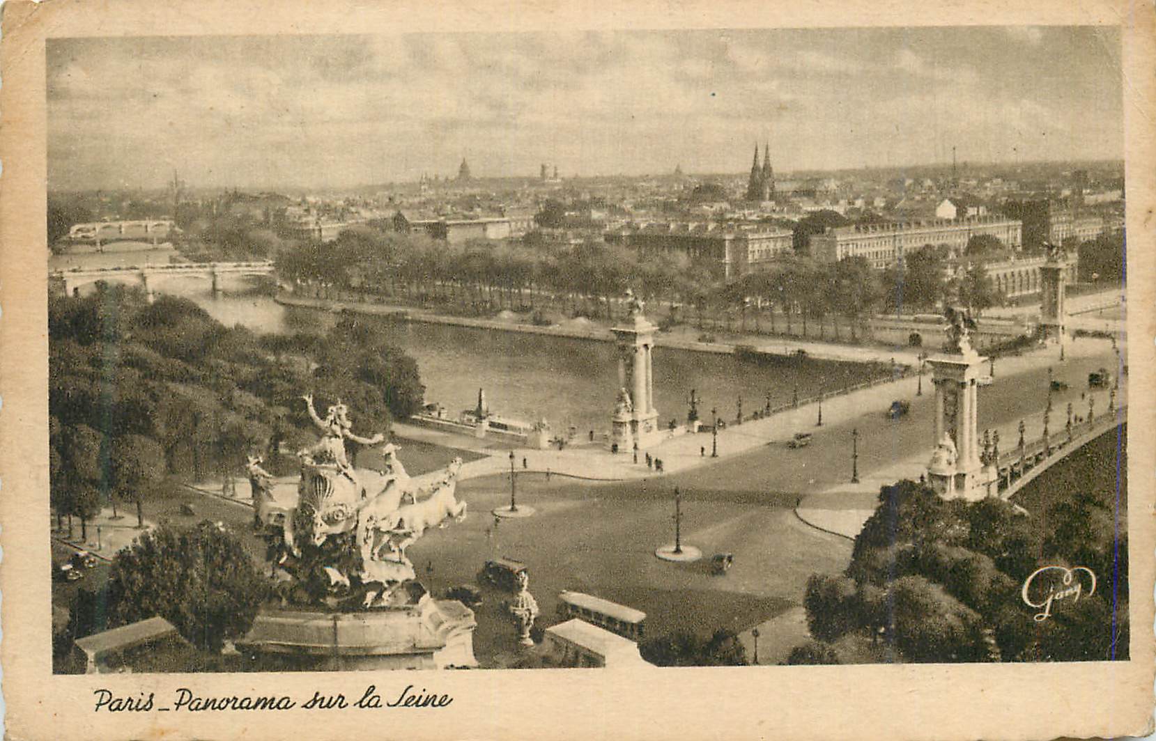 Paris - Panorama sur la Seine — vue depuis l'Observatoire — éditeur Guay, n° 1064