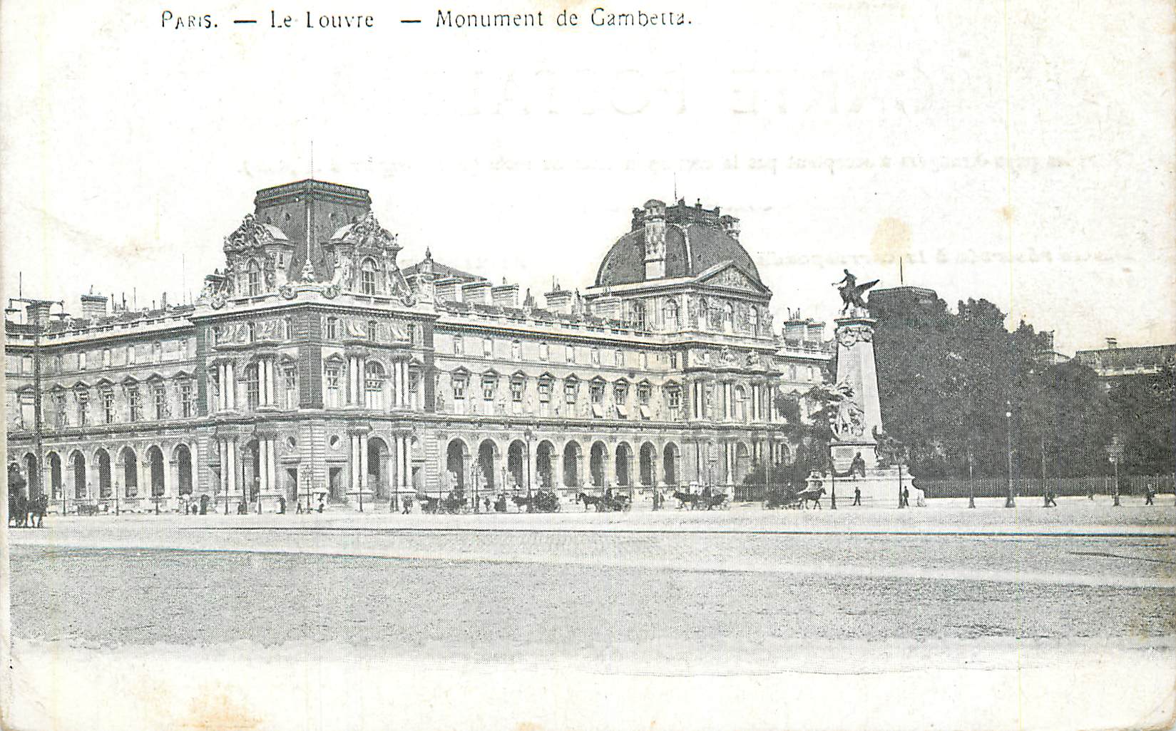 CPA Paris Le Louvre Monument de Gambetta 