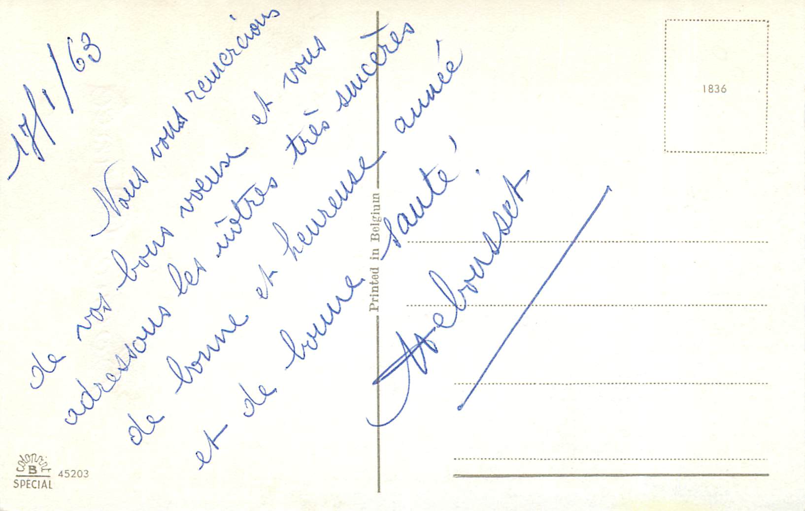 CPA Bonne Annee  — Rückseite