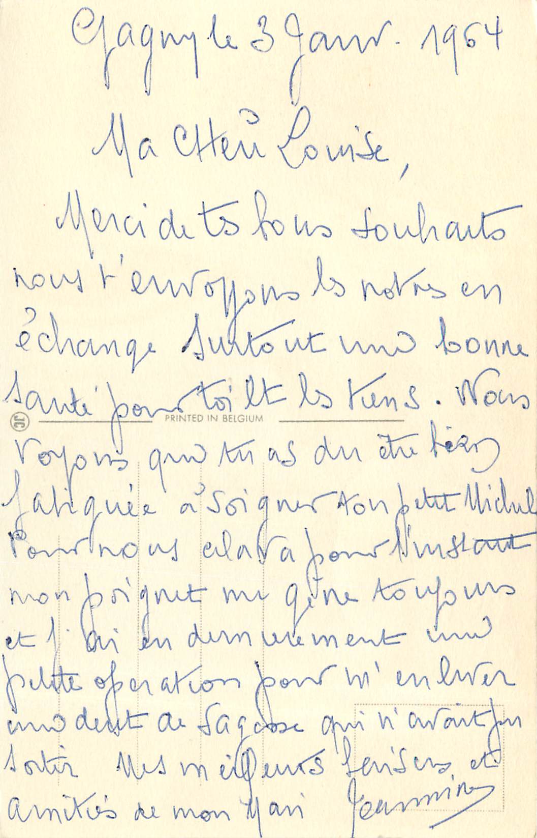 CPA Bonne Annee  — Verso