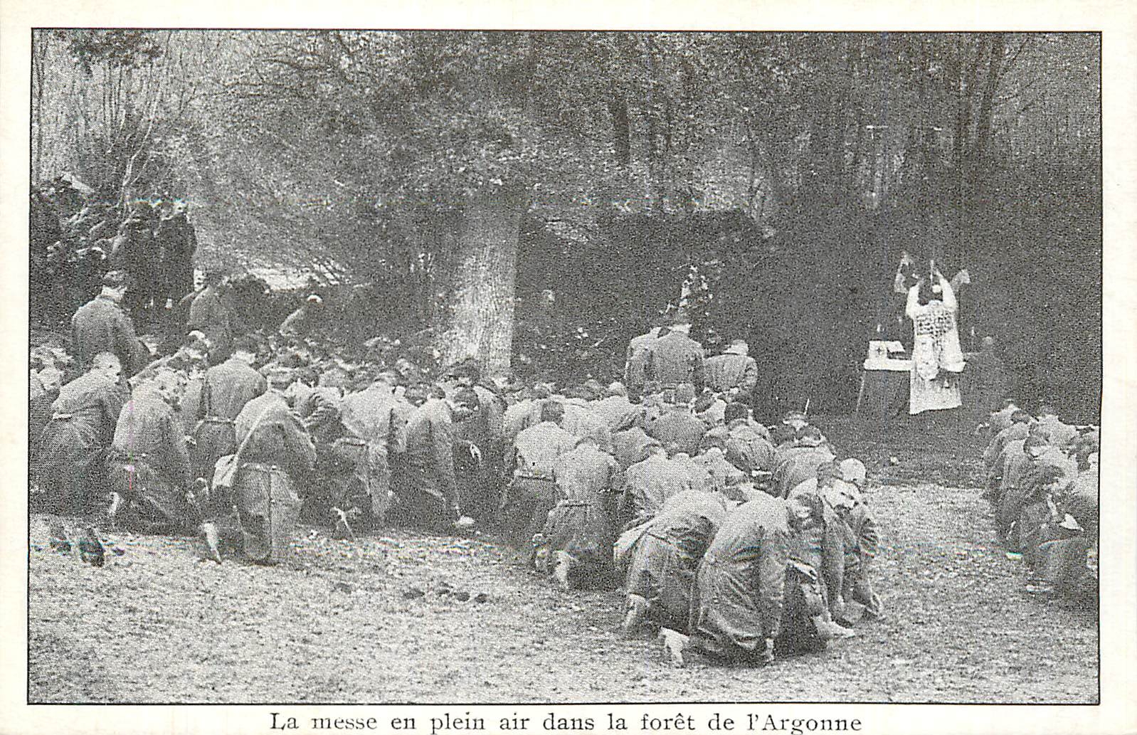 REPRO La messe en plein air dans la foret de l Argonne Militaria