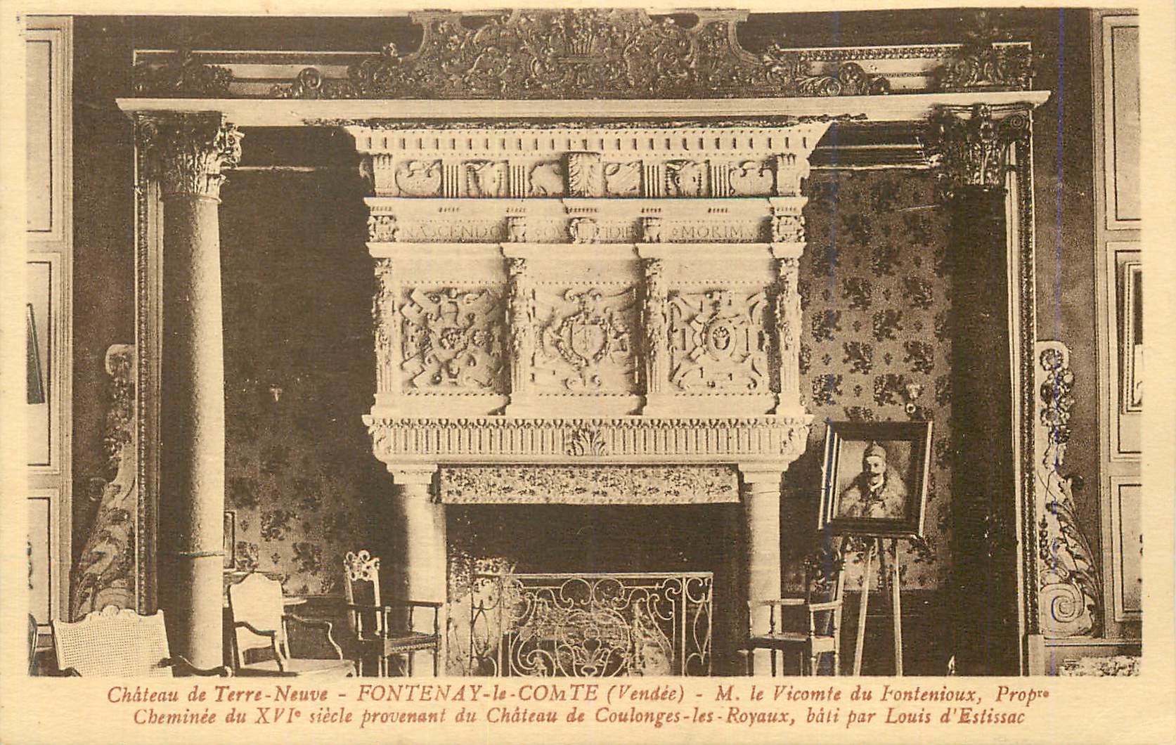 CPA Chateau de Terre Neuve Fontenay le Comte Vendee 