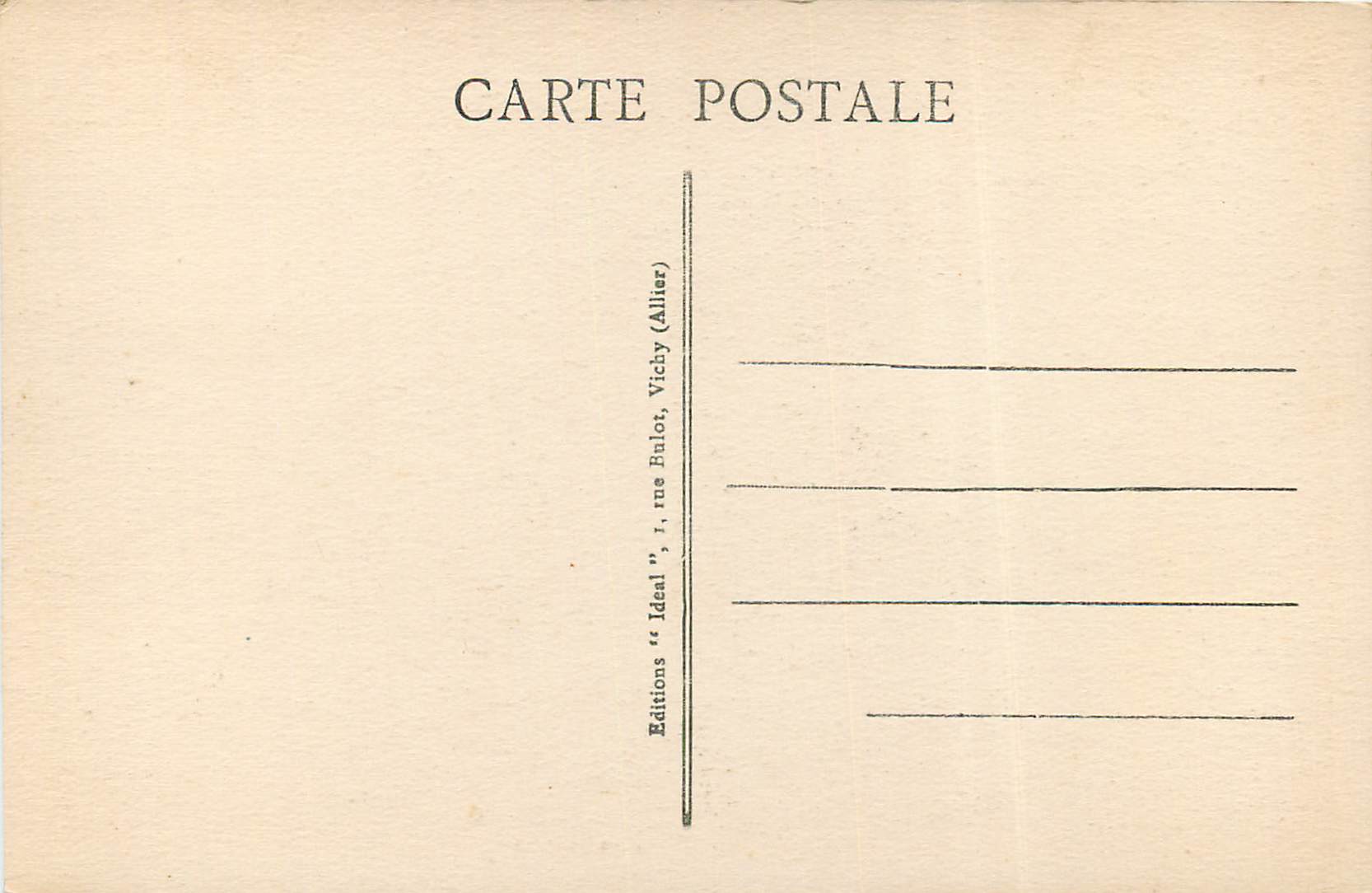 CPA Vichy Le casino vu de profil  — Verso