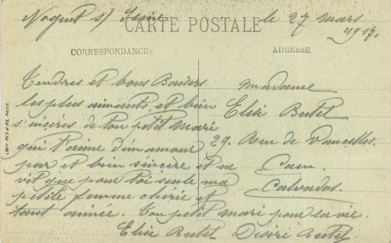 CPA Chaumont  — Rückseite