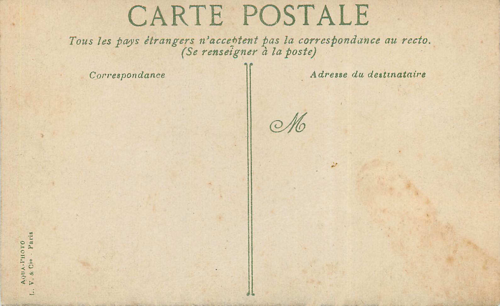CPA Tamaris Le fort Balaguier  — Rückseite