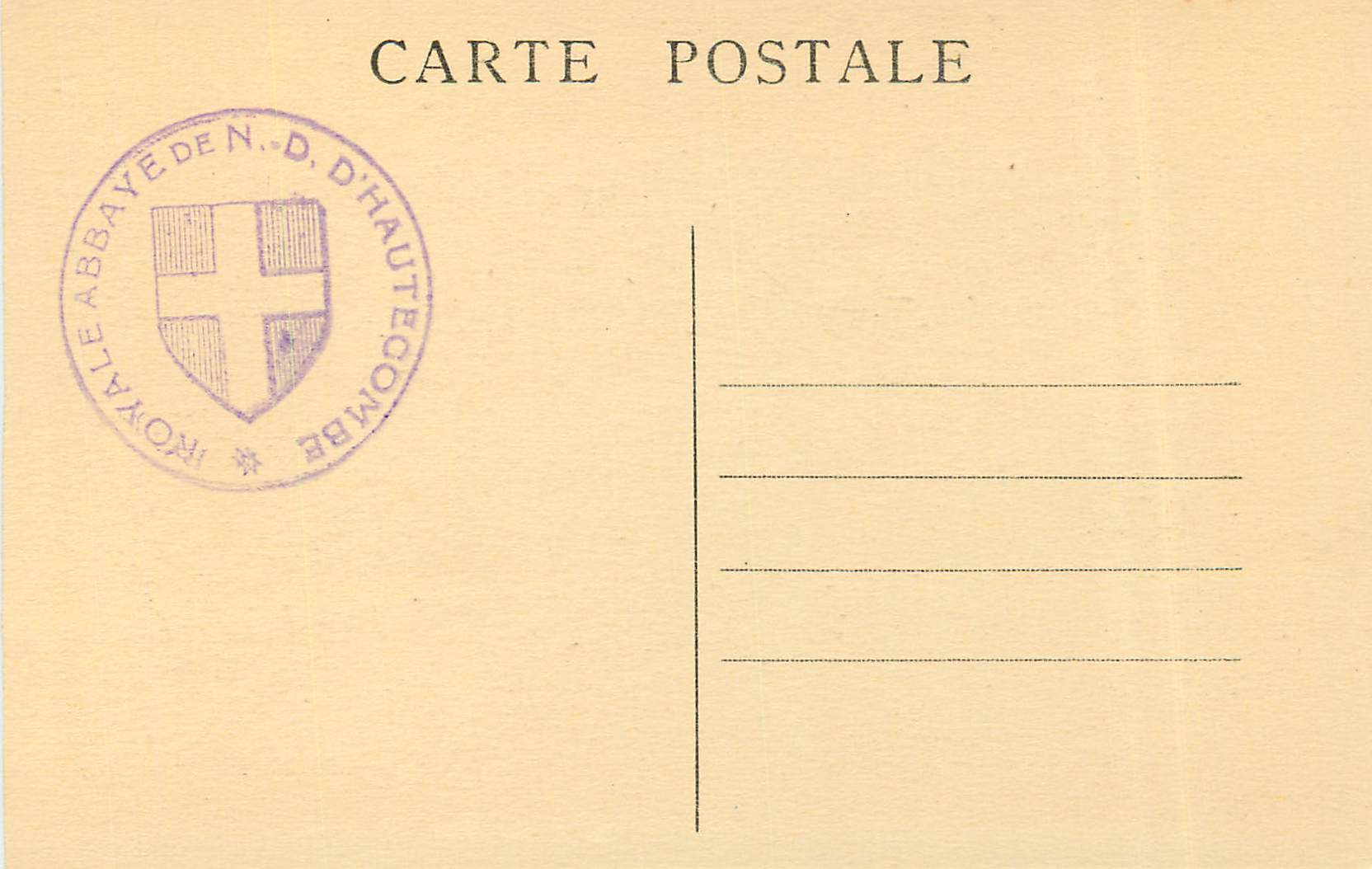 Abbaye d'HAUTECOMBE — Le Monastère : Vue prise du Lac — Verso