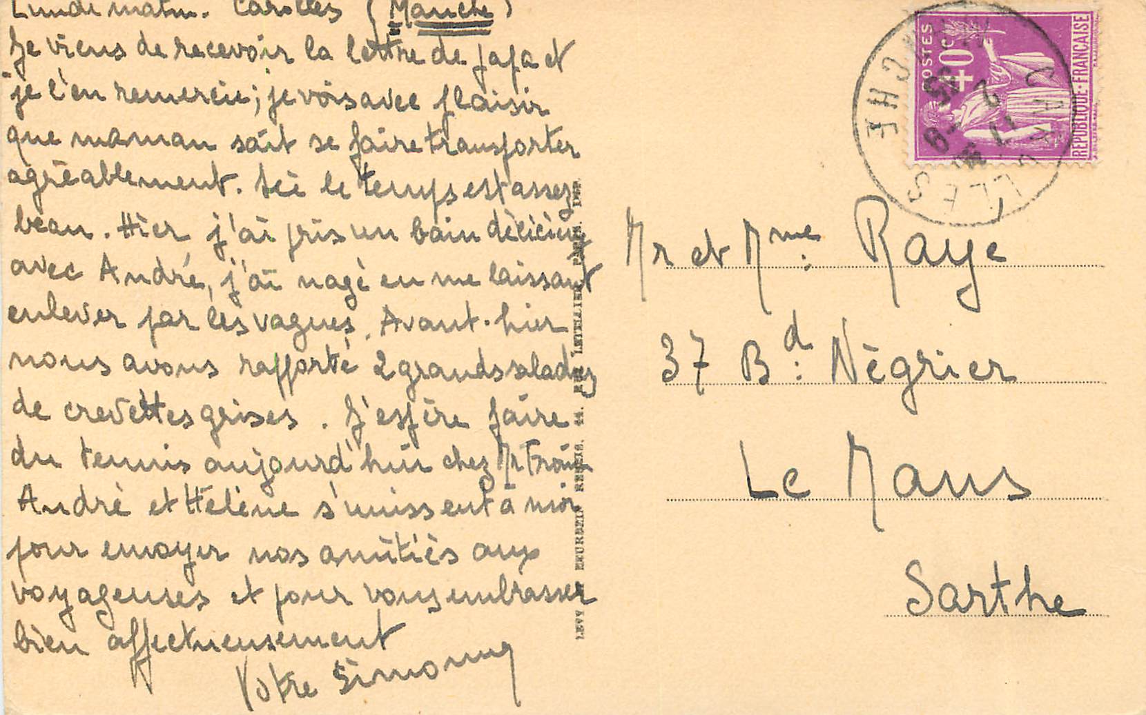 Luvieux — L'église Saint-Pierre et vieille maison du XVIe siècle — série 107 — Rückseite