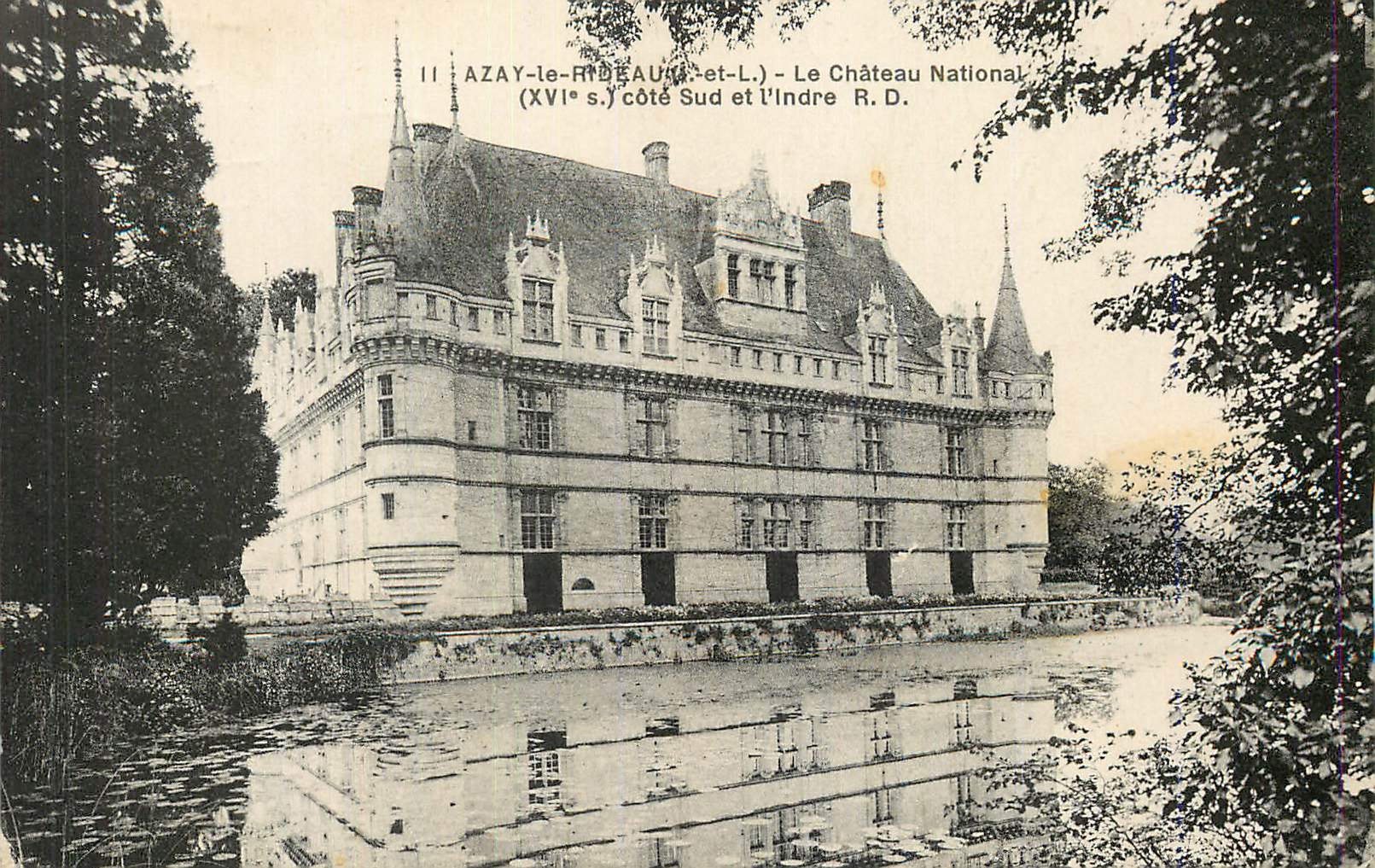 CPA Azay le Rideau Le Chateau National cote Sud et l Indre 