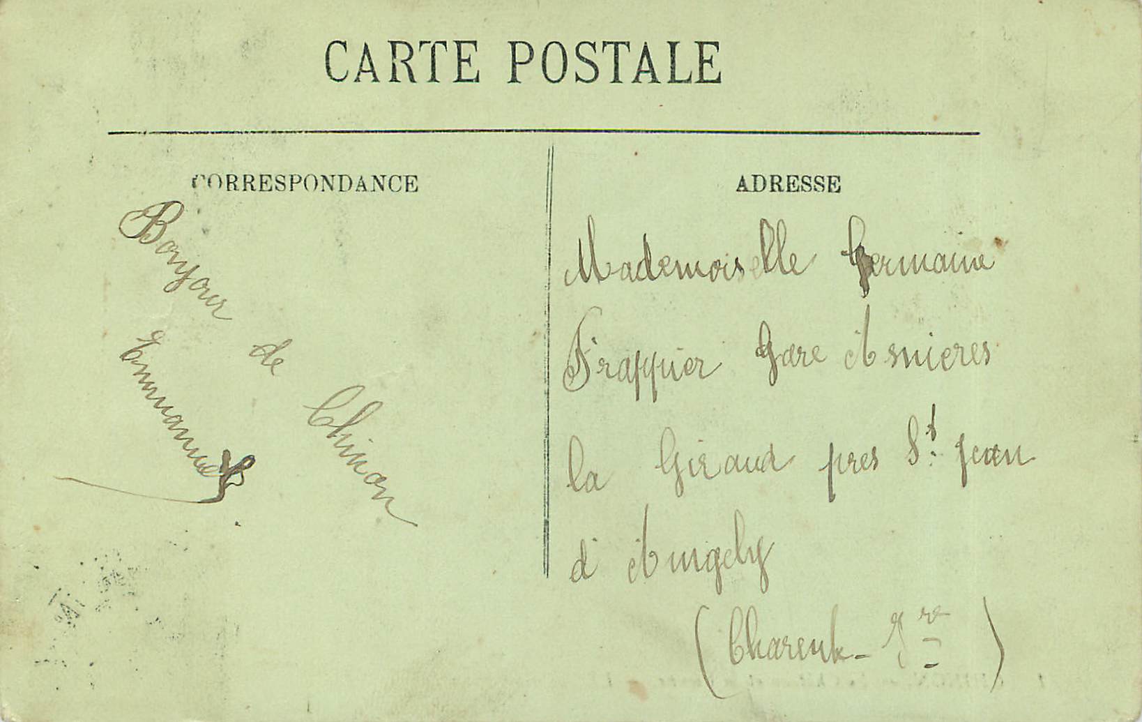 CPA Chinon Le Chateau et la Vienne  — Rückseite