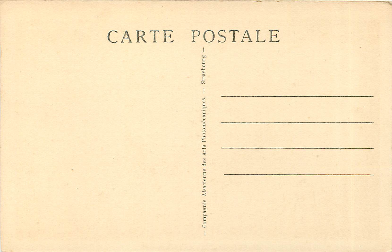 CPA Strasbourg Le Pont de Kehl  — Rückseite