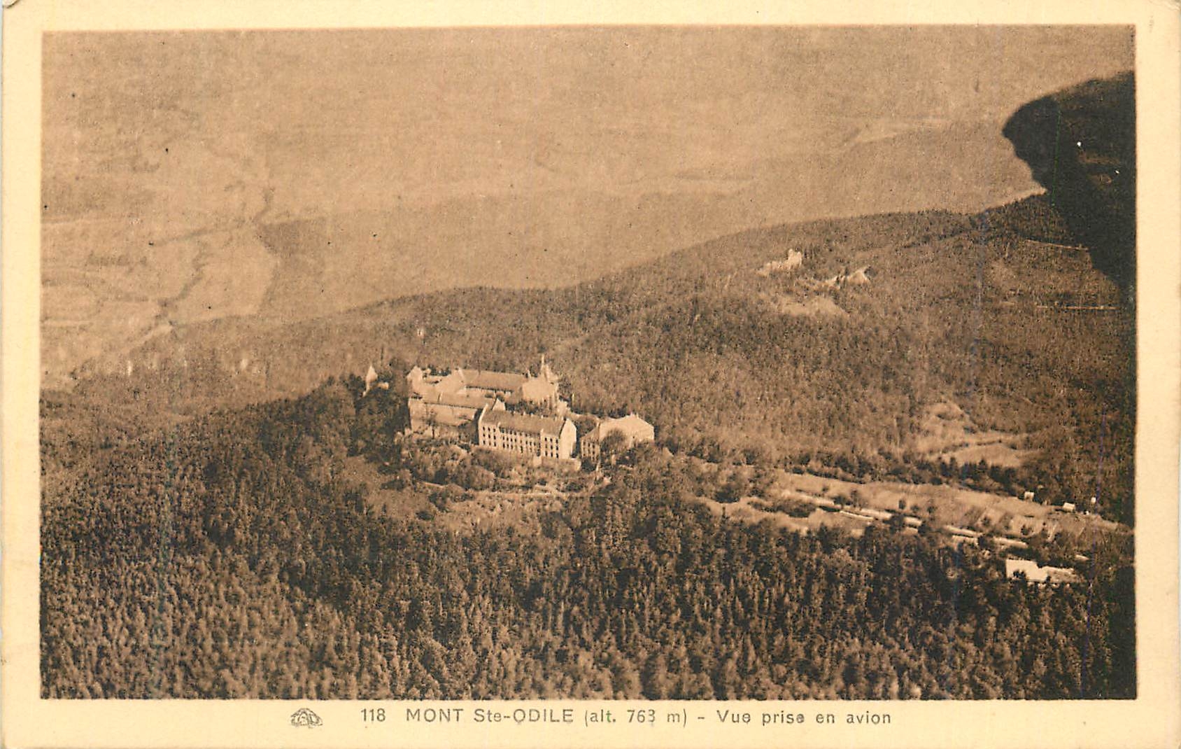 CPA Mont Ste Odile Vue prise en avion 
