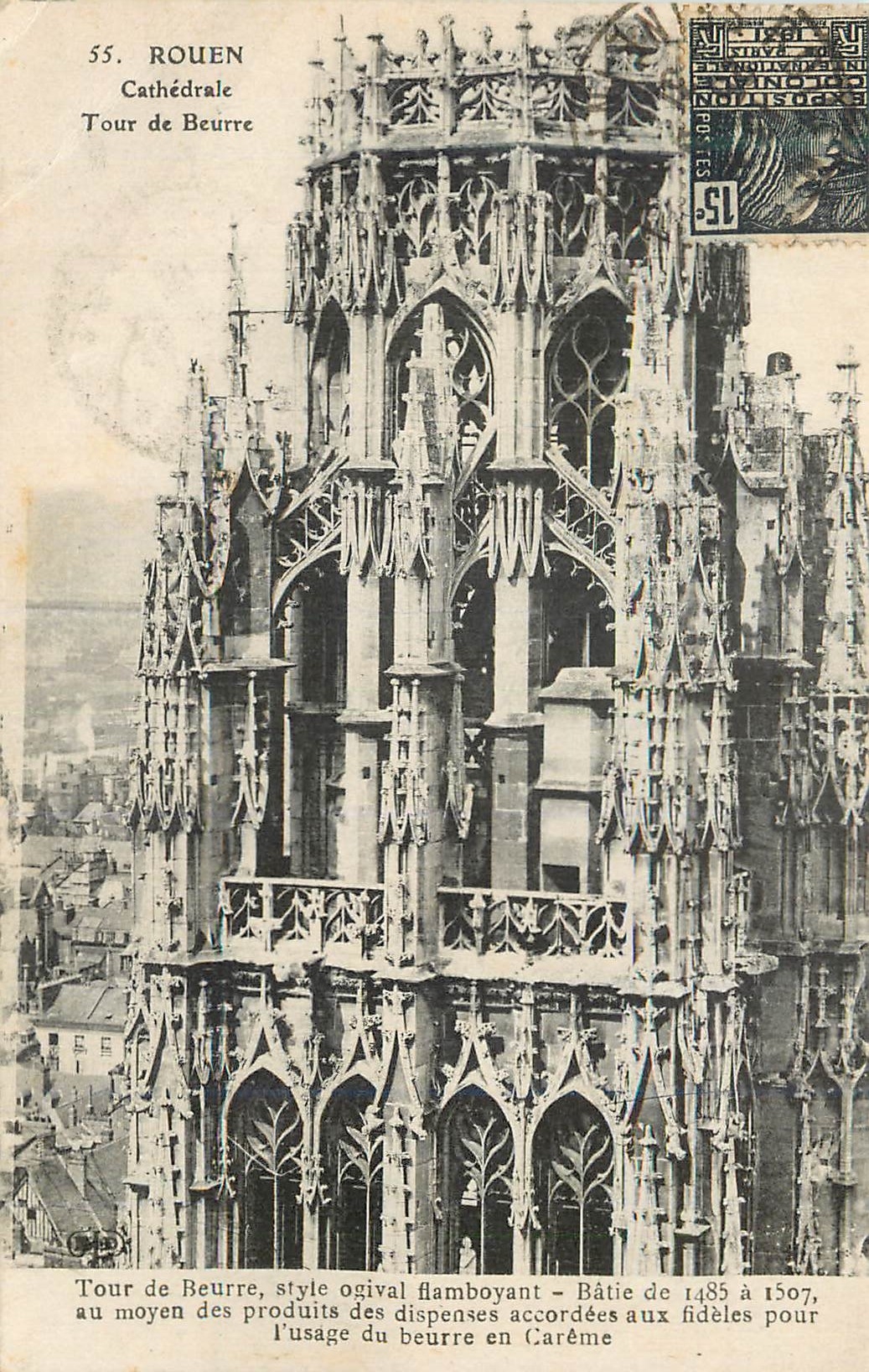CPA Rouen Cathedrale Tour de Beurre 