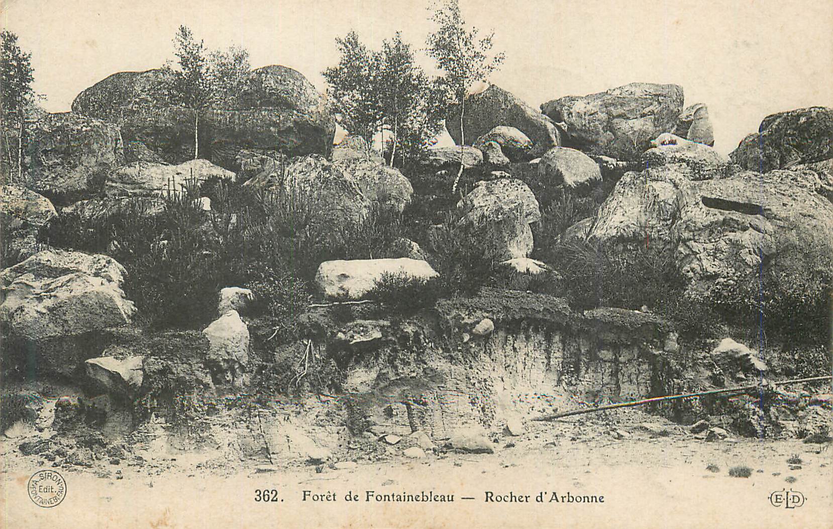 Woud van Fontainebleau — Roche d'Arbonne — A. Sirdon, uitgever, n° 362