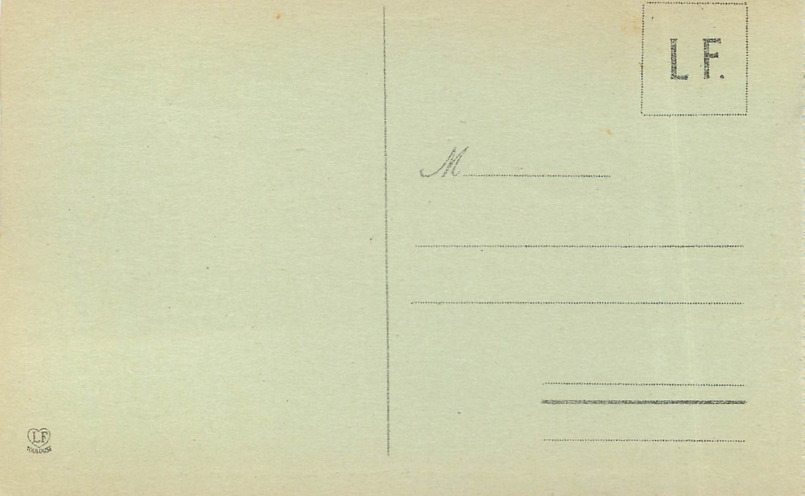 Pau - Nouvelle Terrasse de la Place Royale et partie est de la Chaîne des Pyrénées — Phototype Labouche Frères, Toulouse, n°677 — Verso