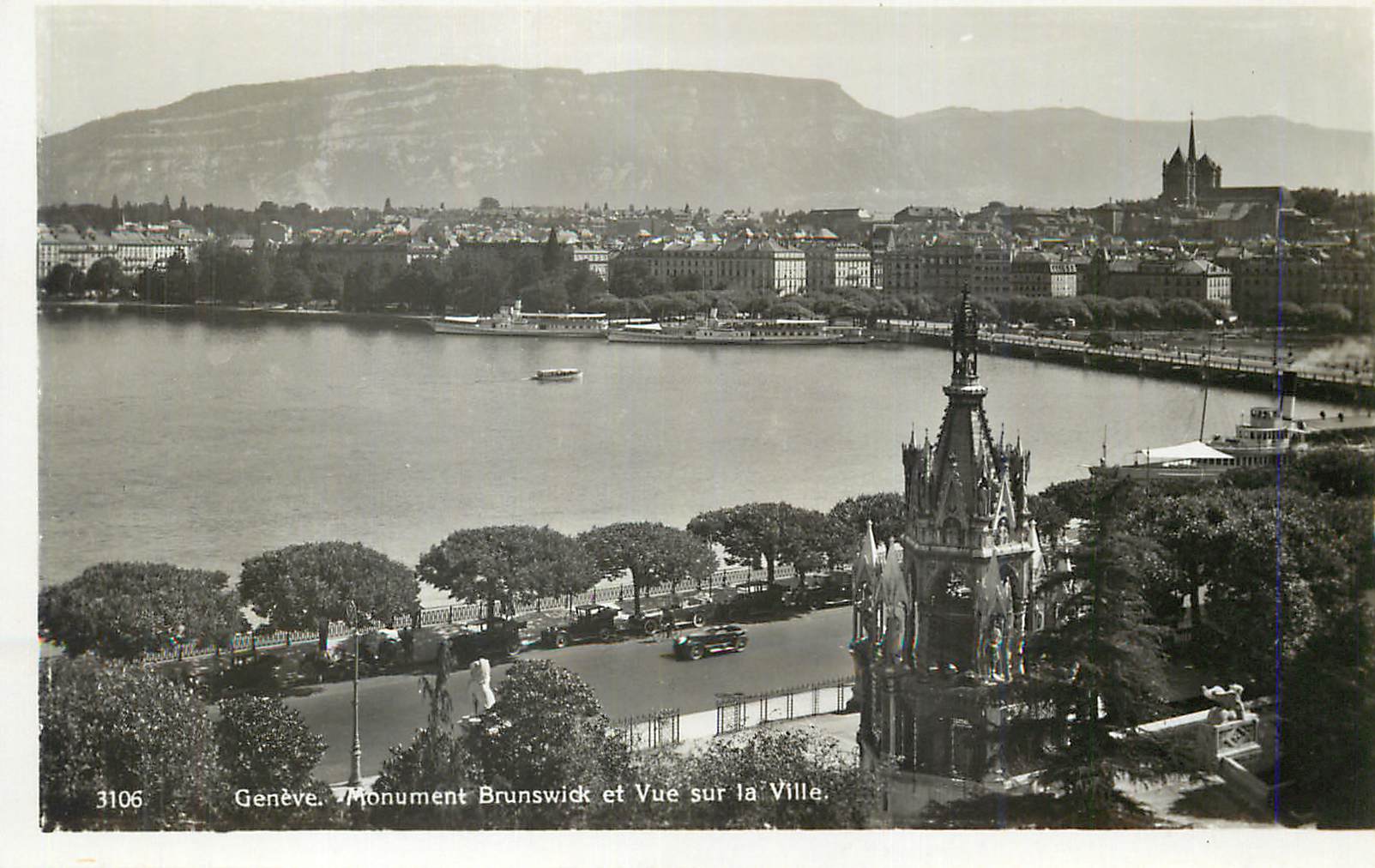 CPM Geneve Monument Brunswick et vue sur la Ville 