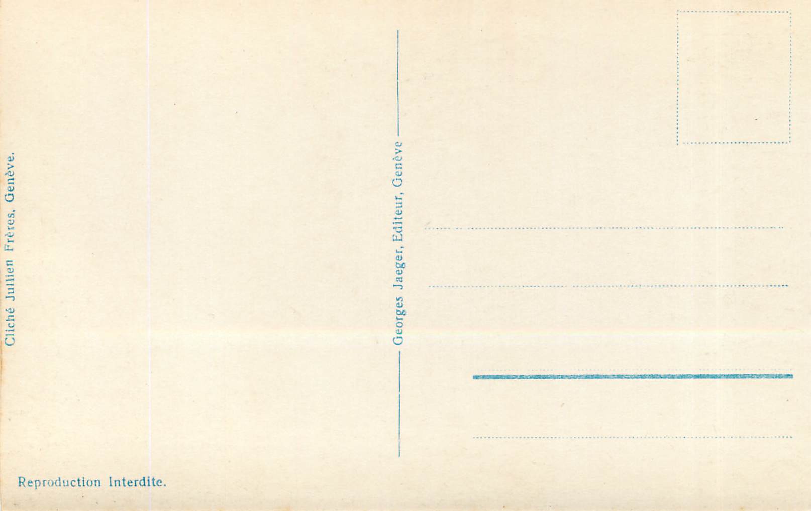 CPM Geneve Monument Brunswick et vue sur la Ville  — Verso