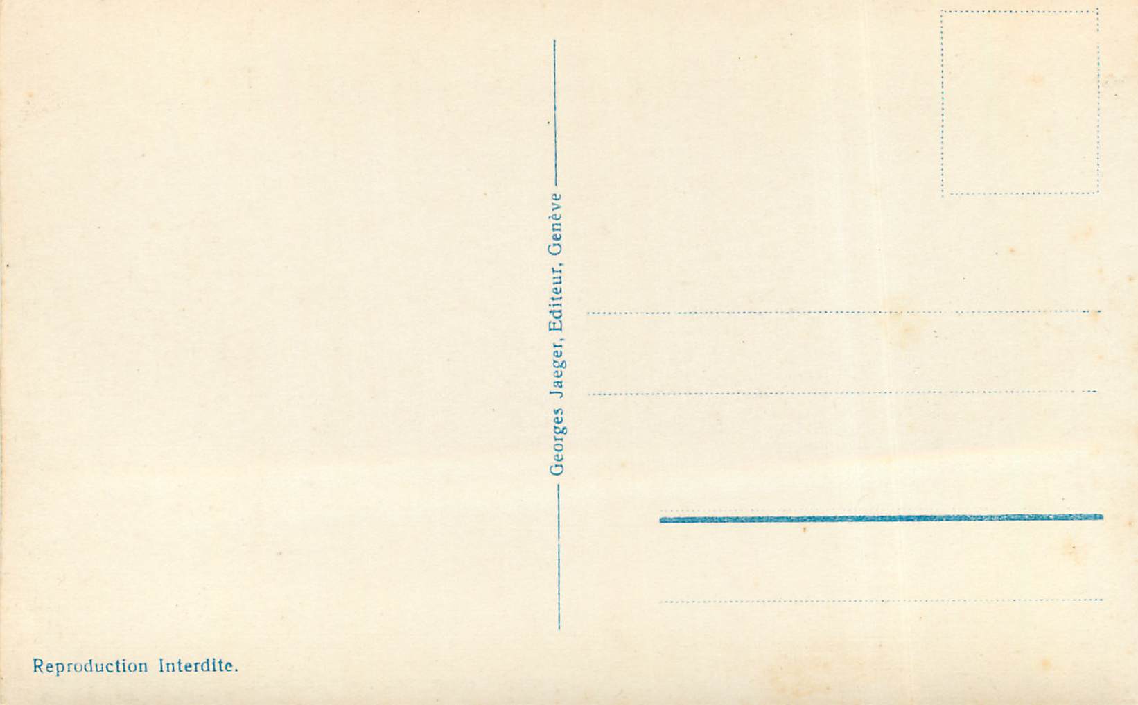 CPM Geneve Monument Brunswick et Quai du Mont Blanc  — Verso