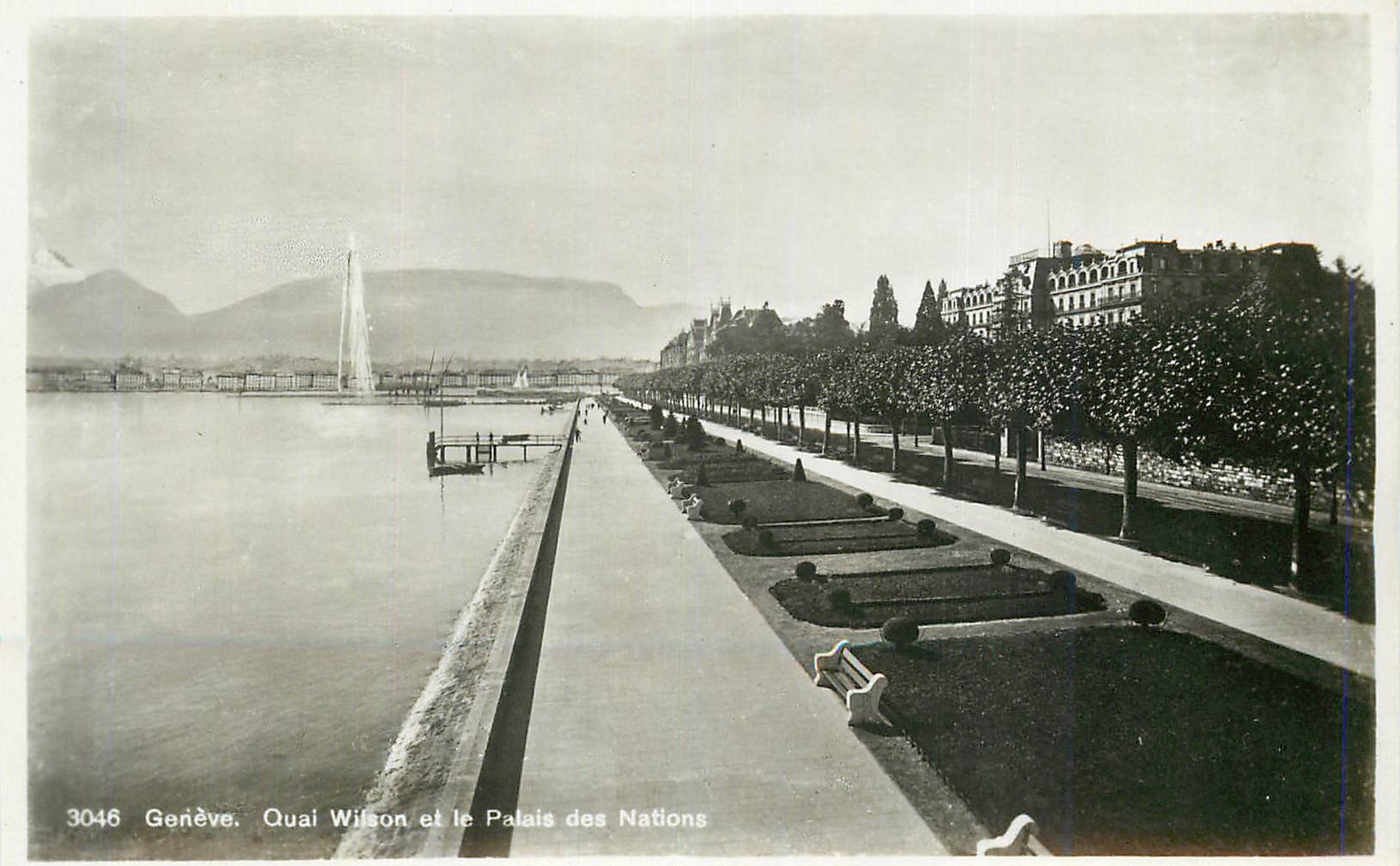 CPM Geneve Quai Wilson et le Palais des Nations 