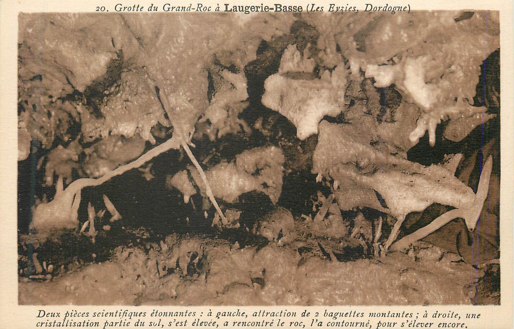 Höhle Grand-Roc in Laugerie-Basse (Les Eyzies, Dordogne) — zwei kristalline Formationen — n°20