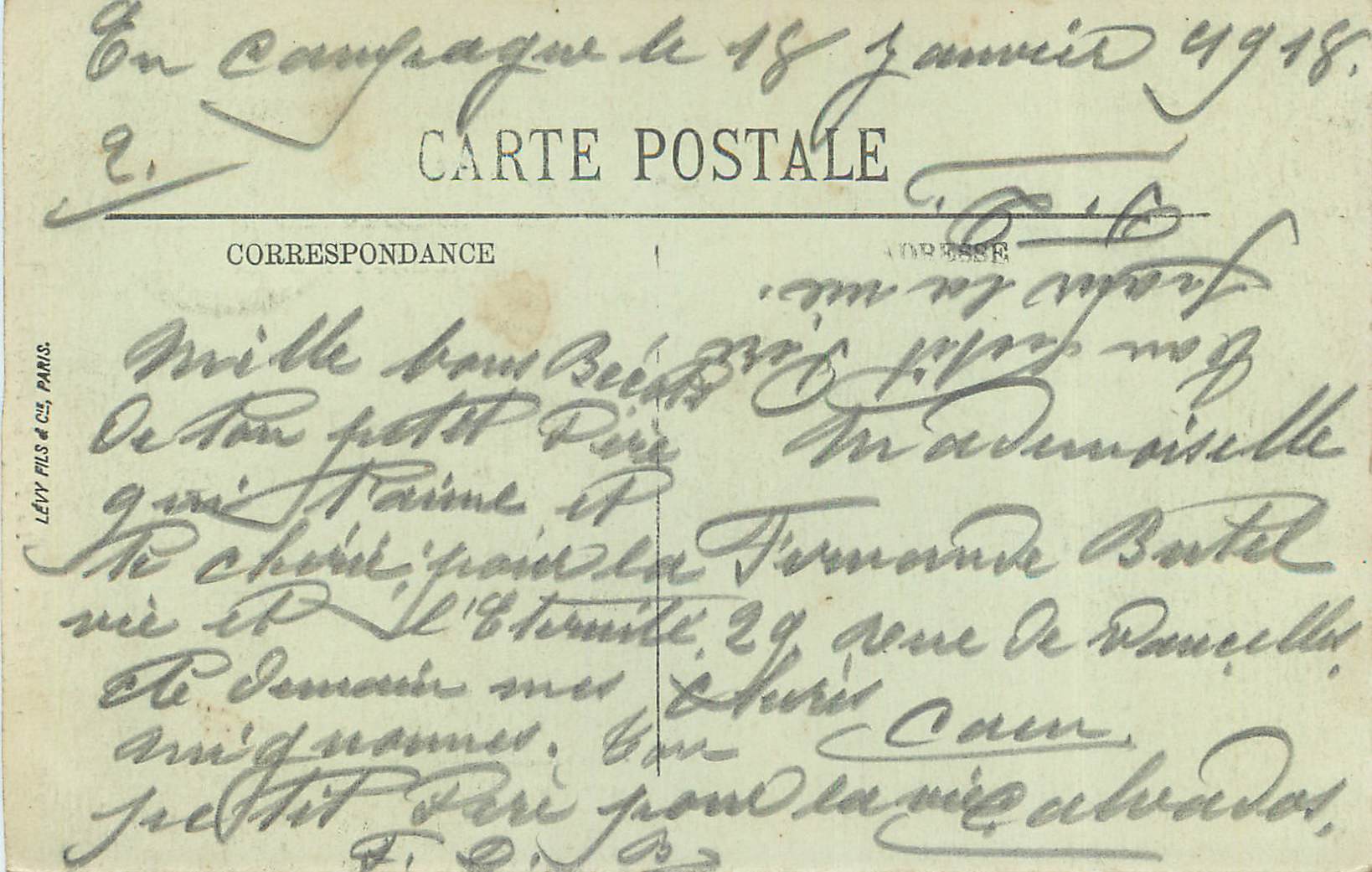 CPA Belfort La Porte de Brisach  — Rückseite