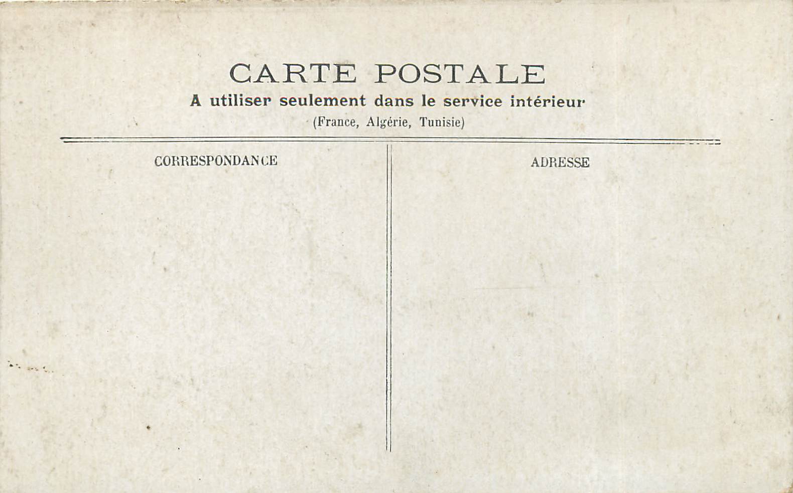 CARTE PHOTO Enfants — Rückseite