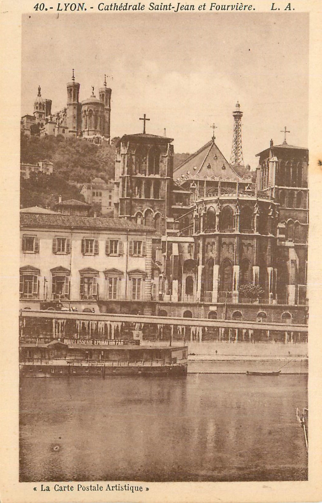 CPA Lyon Cathedrale Saint Jean et Fourviere 
