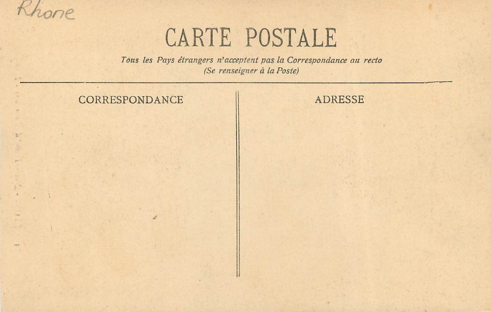 CPA Lyon Notre Dame de Fourviere  — Verso