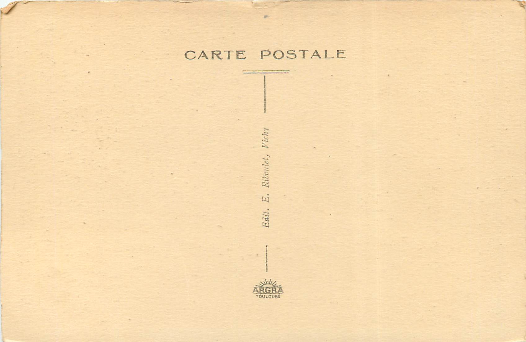 CPA Vichy Rue de Paris  — Back