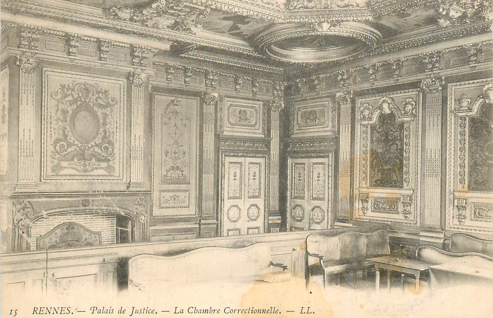CPA Rennes Palais de Justice La Chambre Correctionnelle 